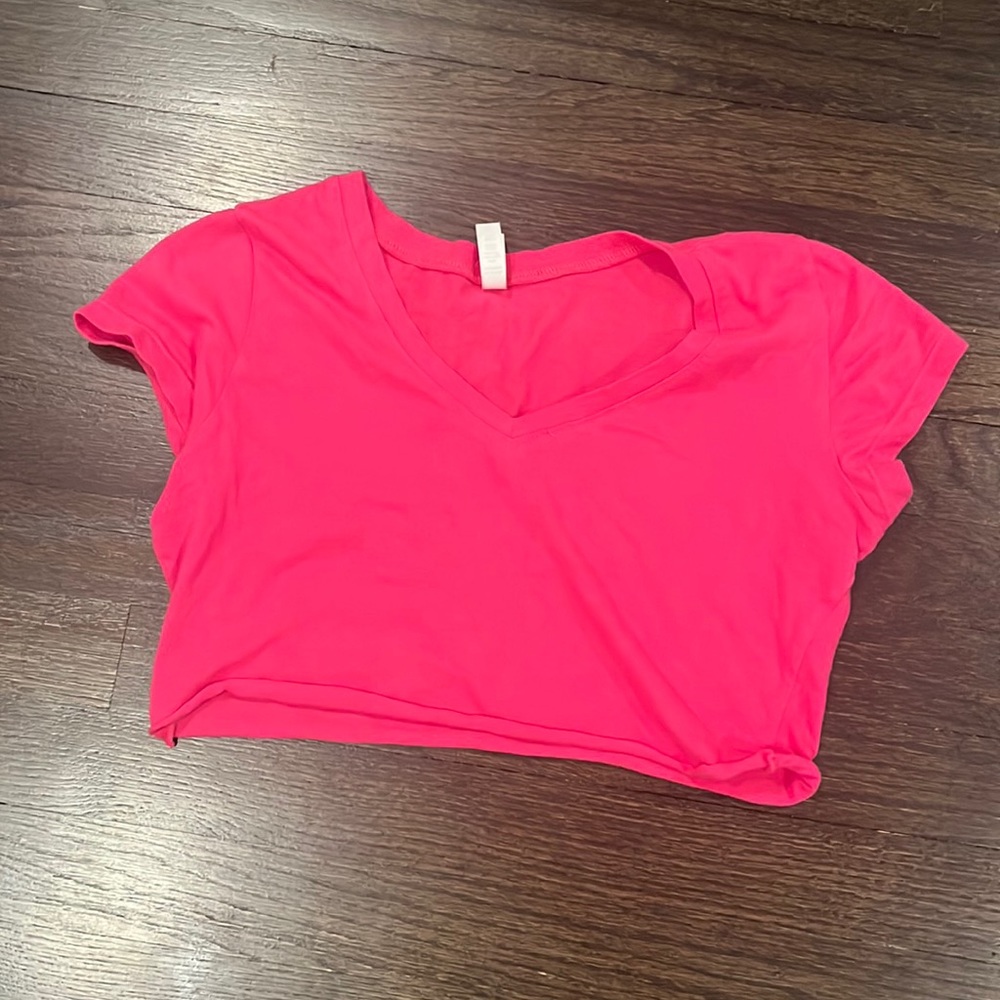 Never worn , pink , v neck